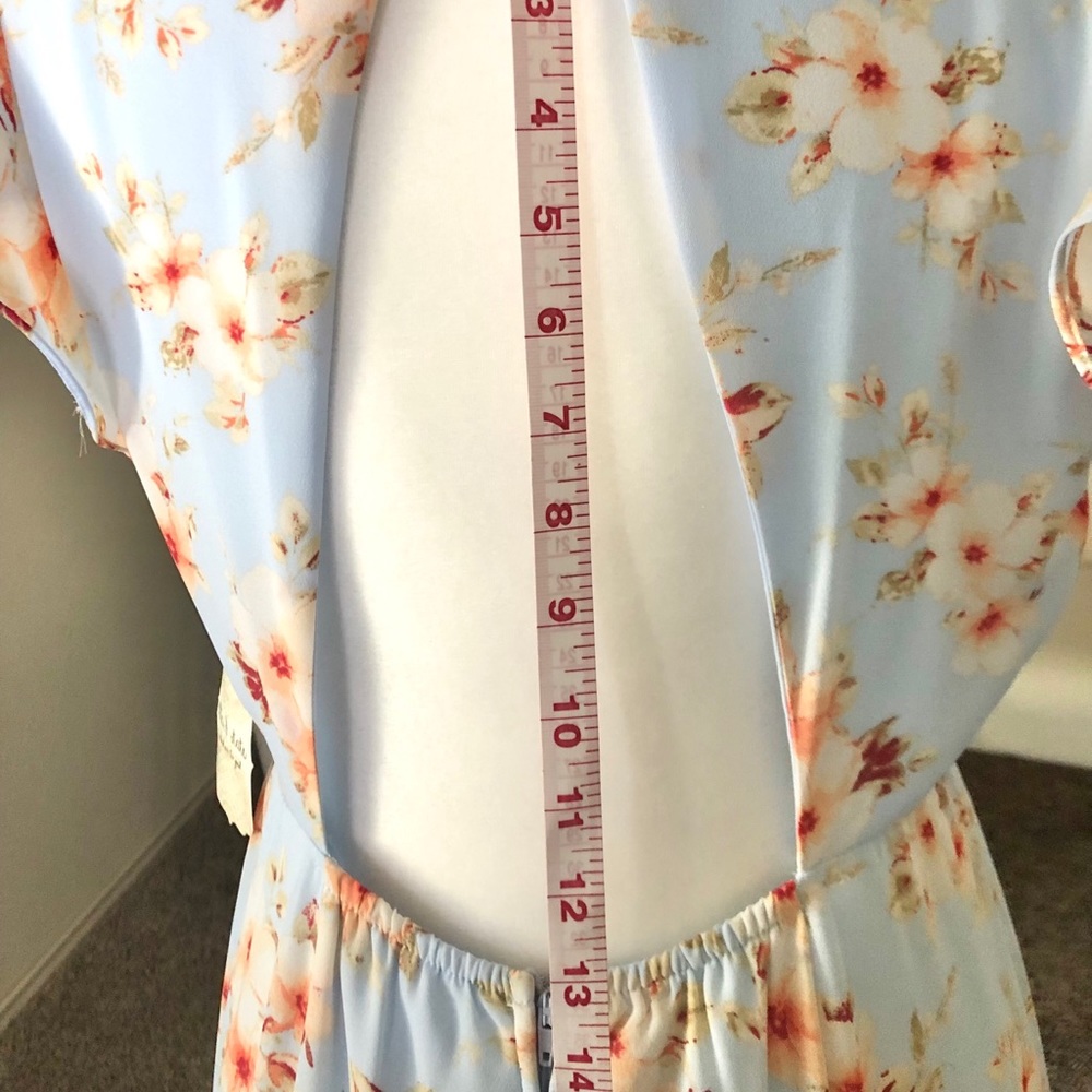 NWT Gorgeous Evening Light Blue Maxi Boho Dress - Picture 8 of 9